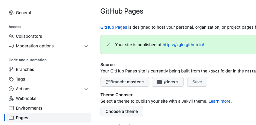 github-pages-setting